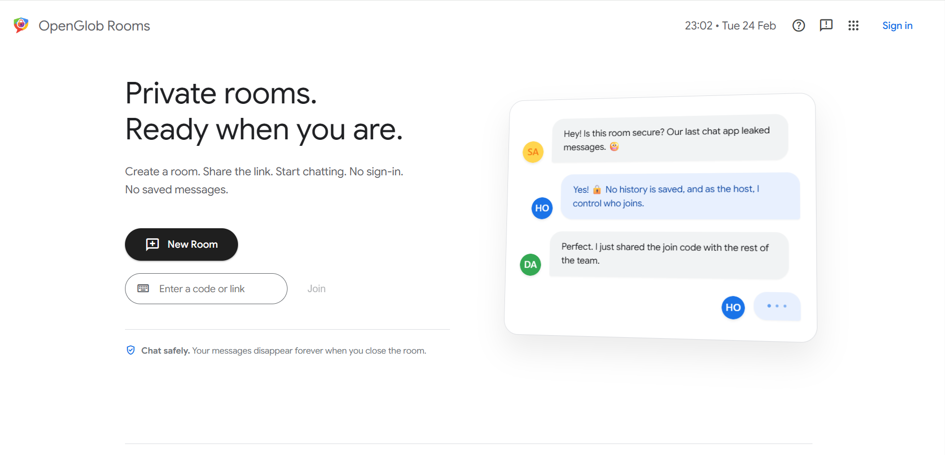 Introducing OpenGlob Rooms: A Quieter Way to Connect